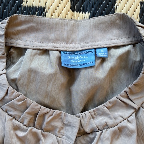 Simply Vera Vera Wang Women’s Sz M Taupe Blazer - Picture 2 of 4